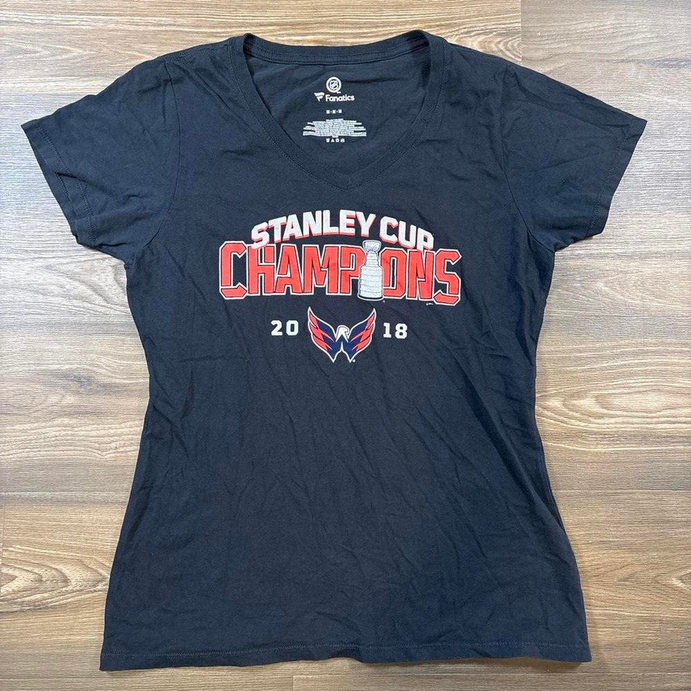 NHL Washington Capitals 2018 Stanley Cup Champions Women's Cotton T-Shirt